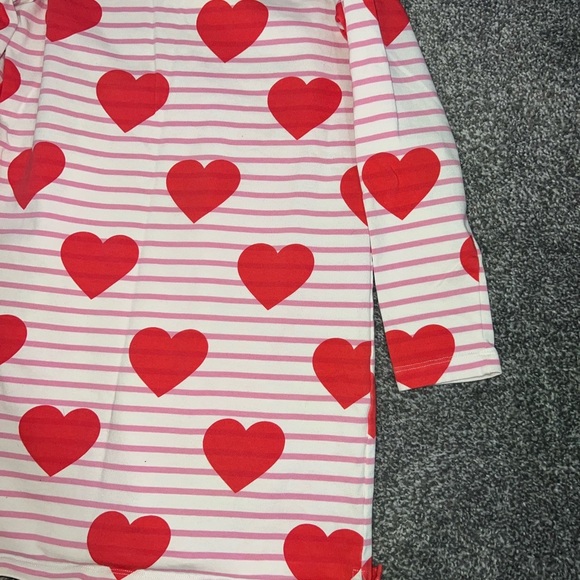 BODEN Fun Breton Dress in Poppy Red Stripe Heart - Picture 13 of 13